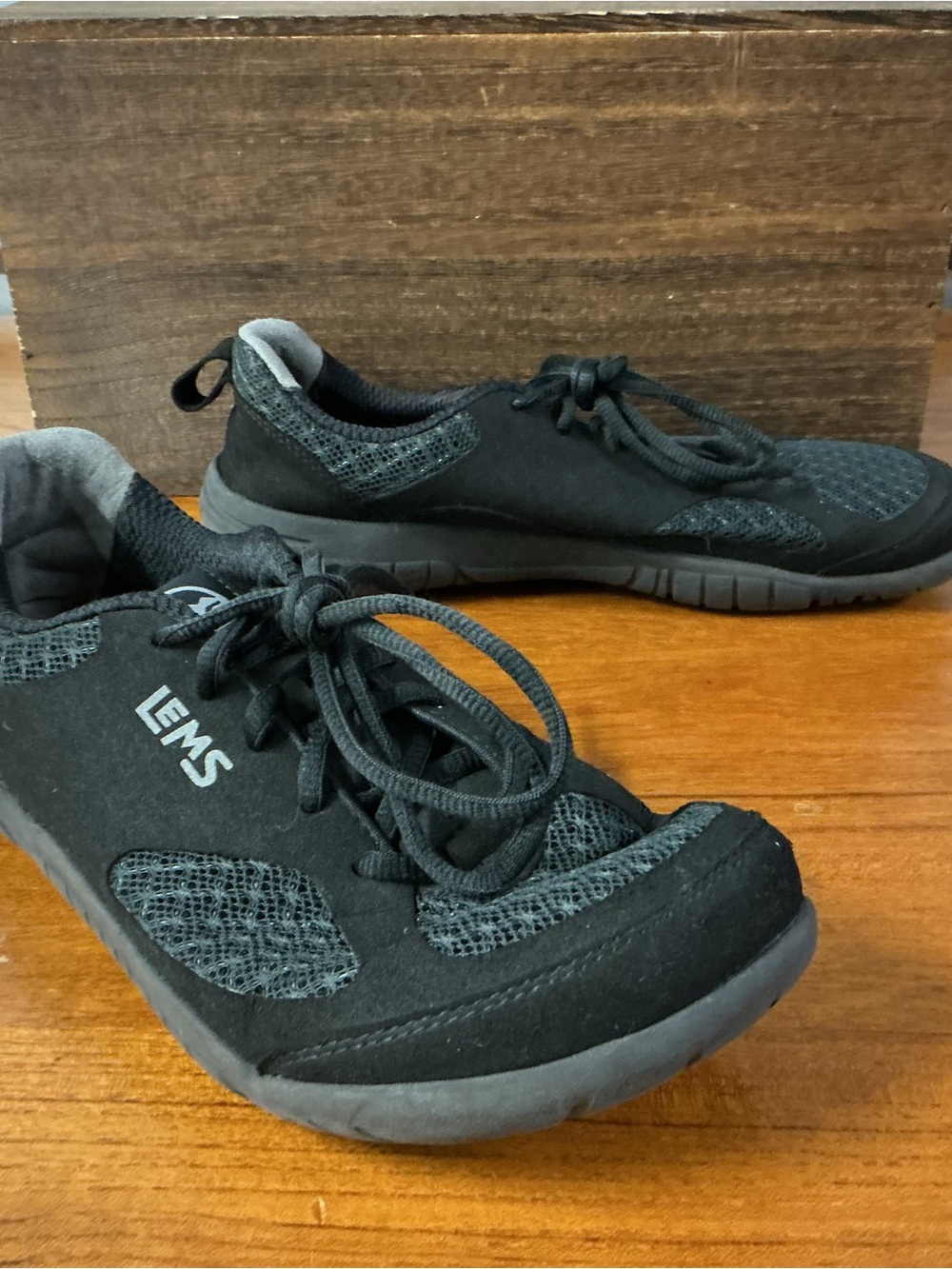 Lems Women Primal 3 Black Zero Drop Wide Toe Box Gym Trainer Shoe Size 8.5